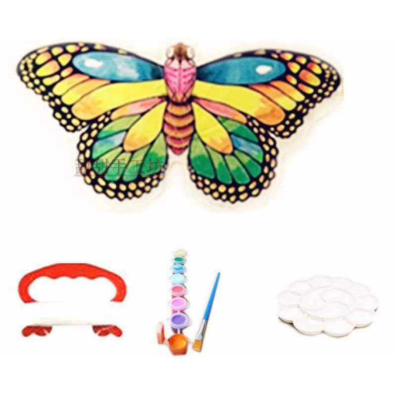 纸鸢风筝diy 空白沙燕儿童涂鸦教学手绘手工填色材料包适合初学者易飞