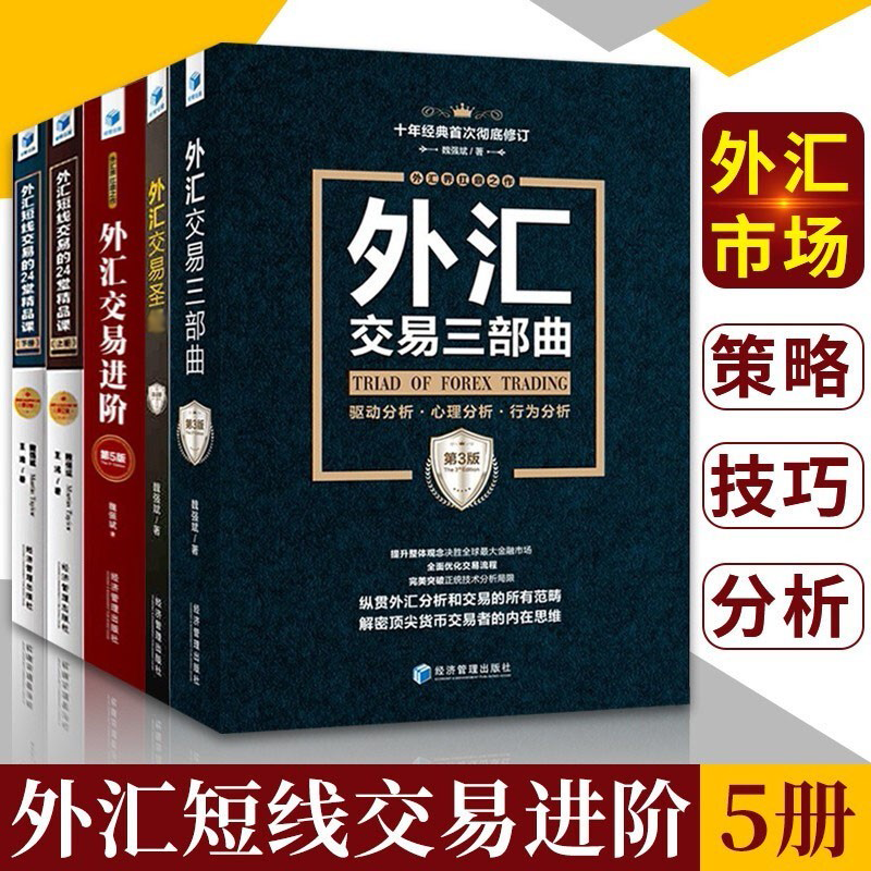 外汇交易书籍共5册 外汇短线交易的24堂精品课第二版(上下册)+外汇交易进阶(第5版)等 金融投资书籍