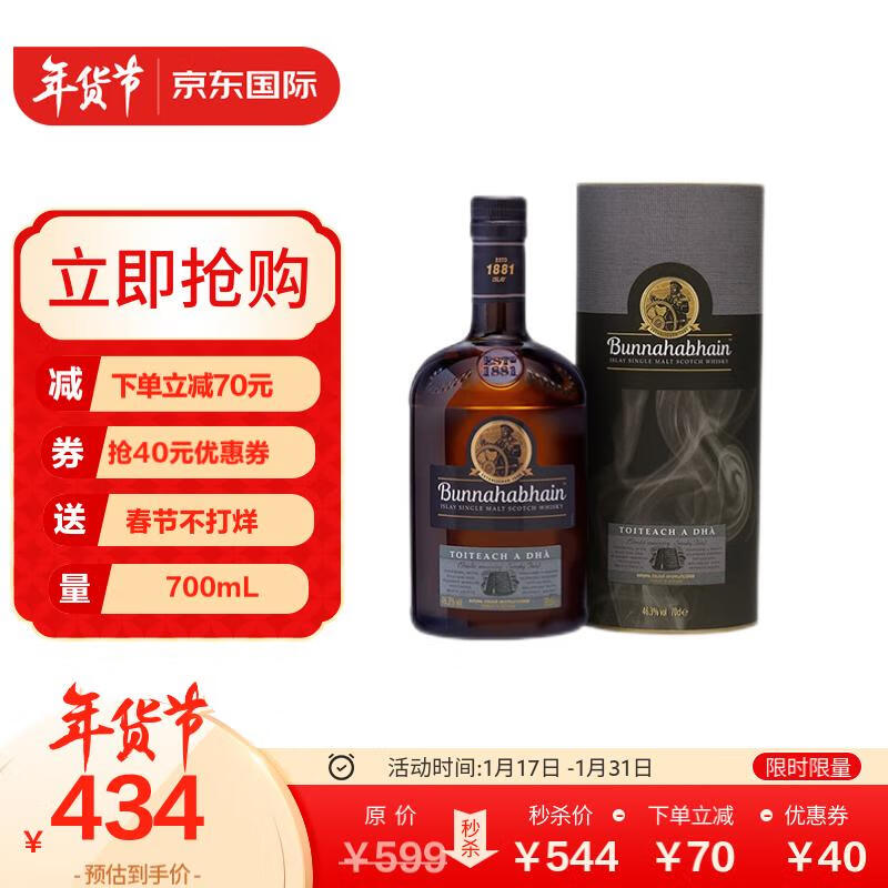 【布纳哈本】品牌威士忌-稳定的价格增长趋势|威士忌价格曲线查询