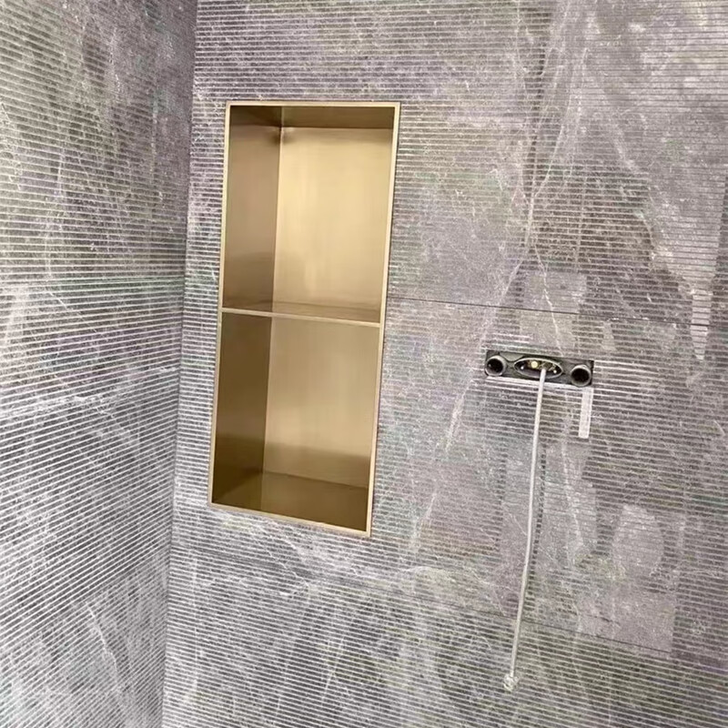 不锈钢壁龛嵌入式304卫生间浴室钢板柜电视背 可联系客服看颜色效