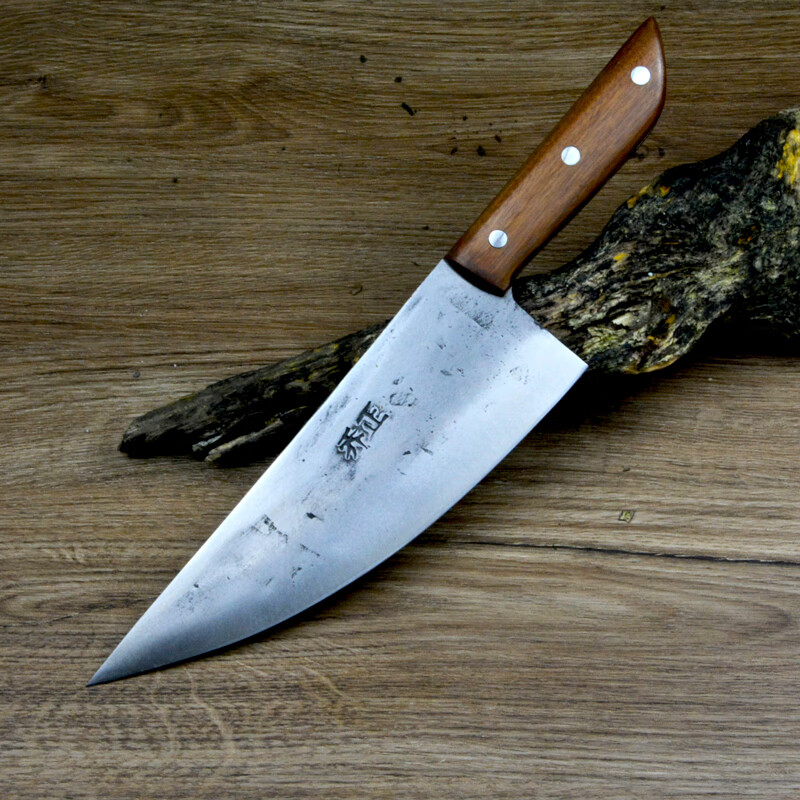 梧珑手工锻打剃骨刀屠夫专用剔肉刀分割刀屠宰刀杀猪放血刀  锋利宰牛