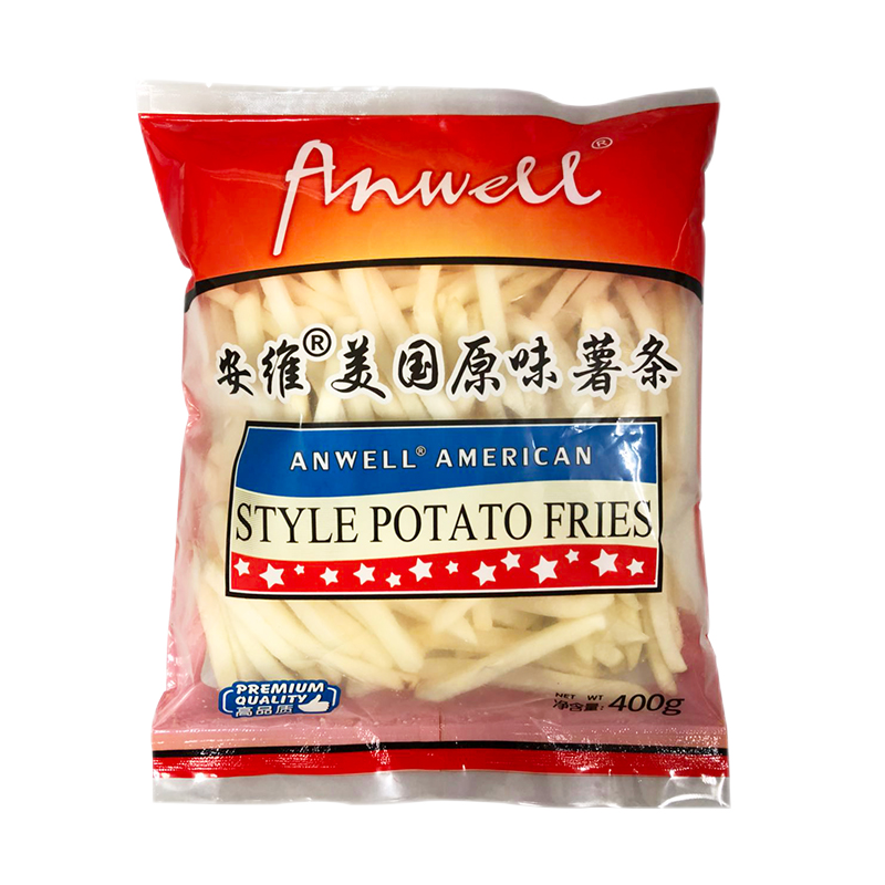 安維Anwell美國(guó)原味薯?xiàng)l400g冷凍炸薯?xiàng)l半成品西餐小食