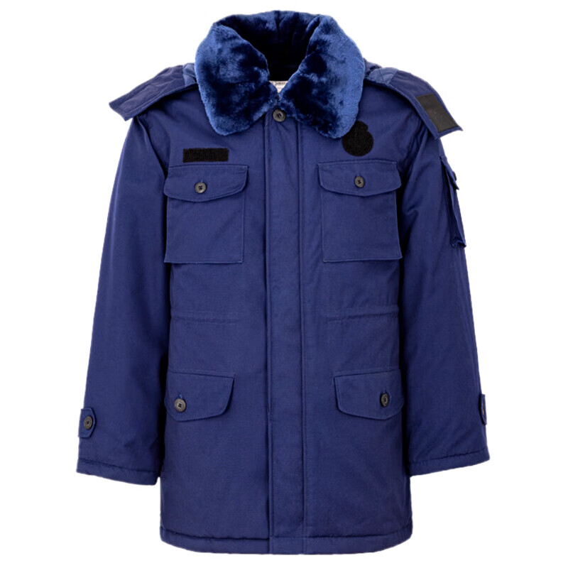 戌衛(wèi) 冬季棉大衣火焰藍(lán)軍大衣男訓(xùn)練棉衣棉襖戶外加厚保暖勞保工裝服 作訓(xùn)大衣 170/100
