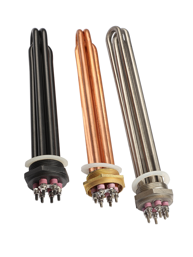 定制适用dn40工程水箱加热棒不锈钢加厚大功率电加热管220v/380v/ 304