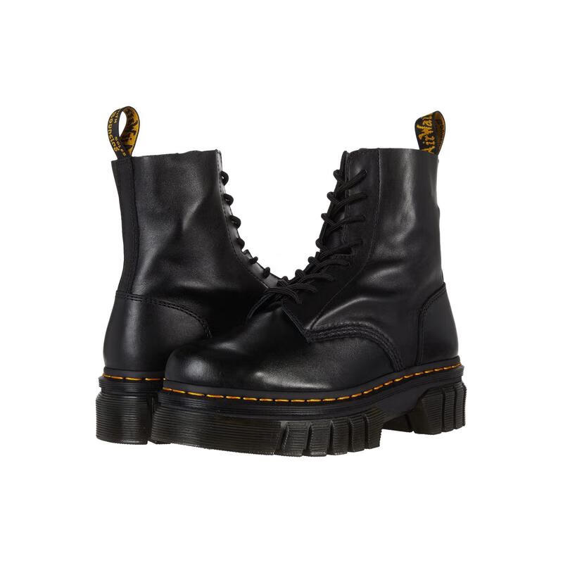 martens 经典女士马丁靴 audrick 8-eye 复古时尚休闲皮靴 防滑耐磨