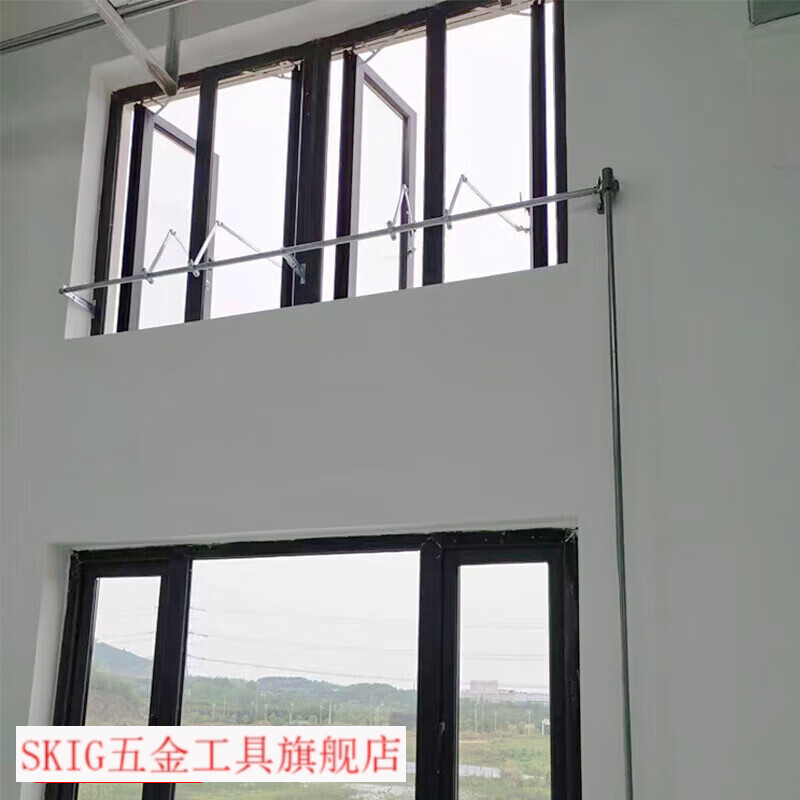 智宙手搖消防開窗器曲臂式平開窗手動開啟裝置高窗開啟大于70度開窗器 懸窗 一拖四