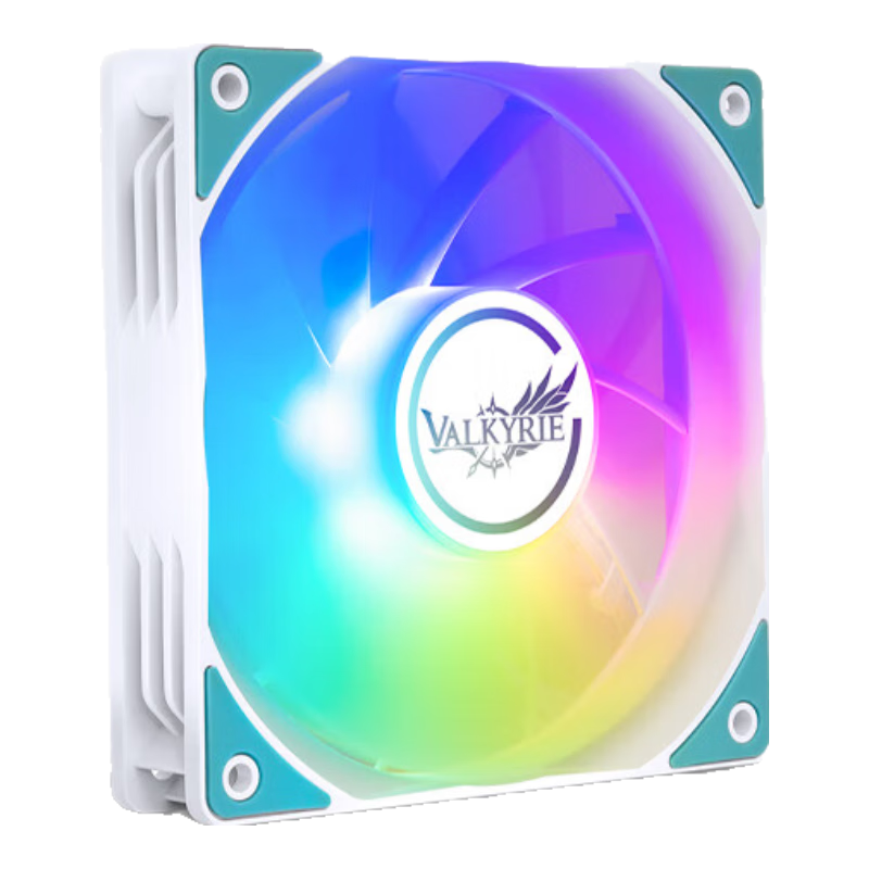 瓦尔基里(VALKYRIE）V12FR-W VK FDB动压轴承 12CM机箱风扇 4Pin PWM ARGB灯效 