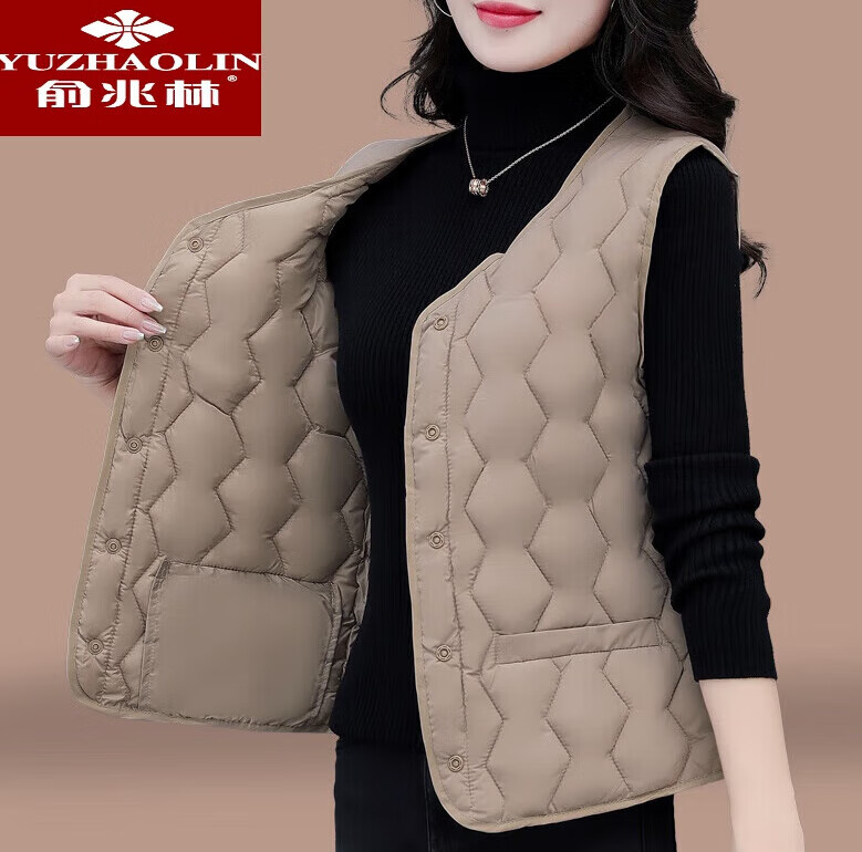 俞兆林(yuzhaolin)中年妇女妈妈冬天保暖贴身马甲马夹棉秋冬款坎肩
