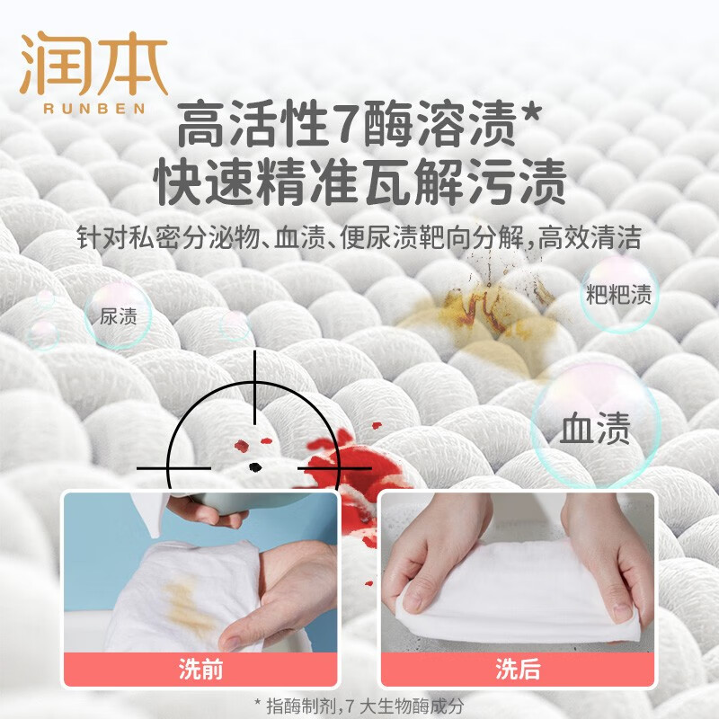 润本(RUNBEN)儿童内衣洗衣液婴儿宝宝内衣裤专用清洗液大人通用抑菌 500ml 1瓶 独立装 【多得20ml】