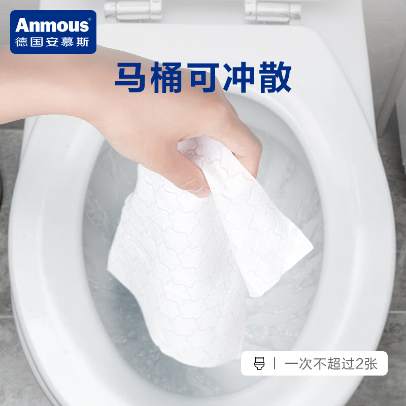 安慕斯益生菌湿厕纸 湿厕巾洁厕湿巾私处擦屁屁男女士通用家庭实惠装 【便携独立装】清氧森林湿厕纸 100抽 1包
