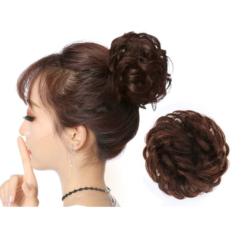 唐妮 盘发器丸子头假发发饰假发圈蓬松无痕假发包头花女盘头网红花苞