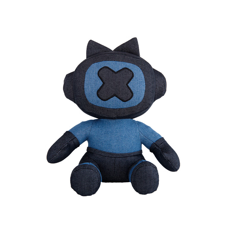 kidslandkk牛仔公仔玩偶纪念女孩生日礼物 kk-牛仔布坐姿公仔