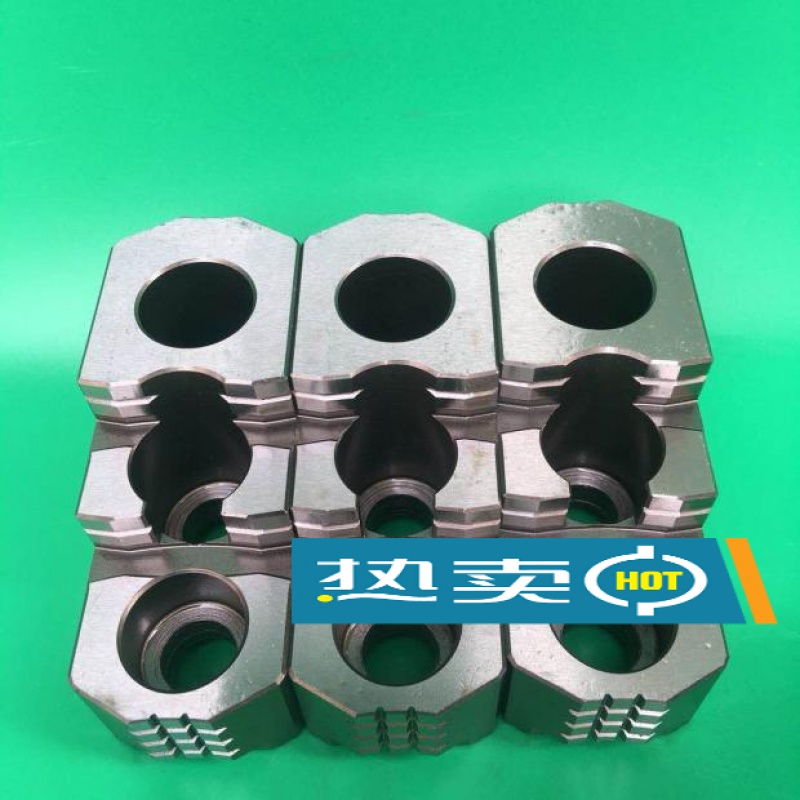 定制标配液压油压动力卡盘三爪硬爪hj5 6 8 10 12 15寸 5寸硬爪二台阶