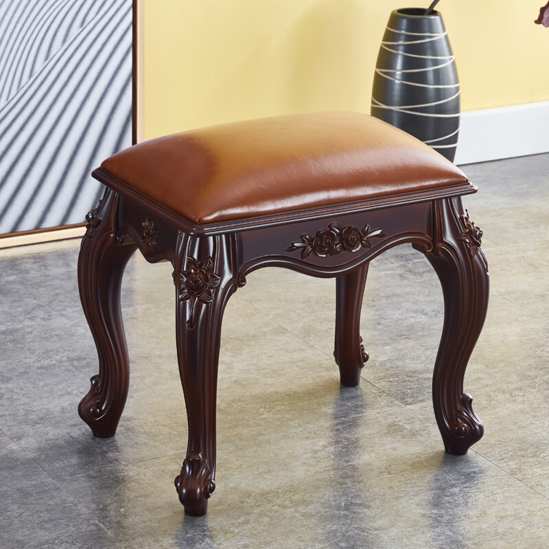 茶几凳欧式茶几凳家用门口换鞋凳矮凳小凳子沙发凳35厘米高美式茶