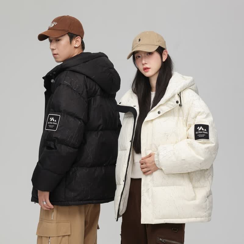 雪中飞新款情侣款短款立领保暖羽绒服时尚简约休闲舒适炫酷潮流 黑色|8056 M 170/88A