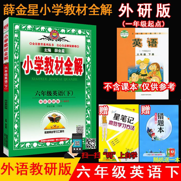 2023年春薛金星小学教材全解 6六年级英语下册 外研版(一年级起点) WY版全解6六下英语课本教材同步讲解练习册辅导工具书 金星教育