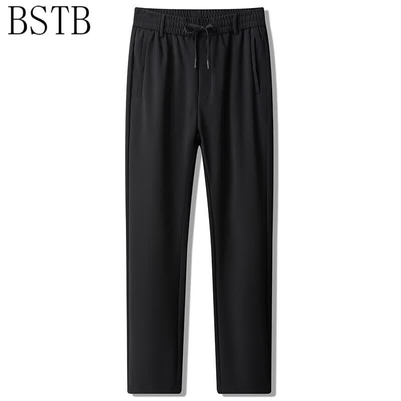 BSTB【280-300斤】胖子哥2023年春秋季新款男士肥佬加肥加大码松紧腰 黑色 8XL怎么看?