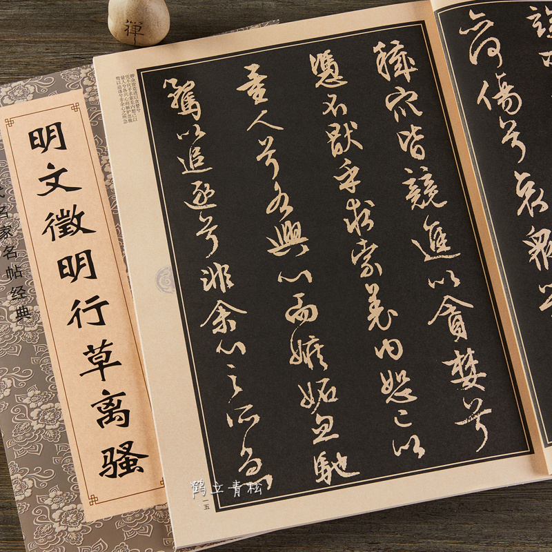 明文徵明行草离骚 毛笔行书书法练字帖 简体旁注 文征明草书临摹 中国