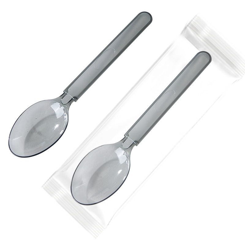 优奥（YOUAO）一次性勺子【50只独立装】汤勺塑料餐勺甜品外卖打包叉勺美式勺子