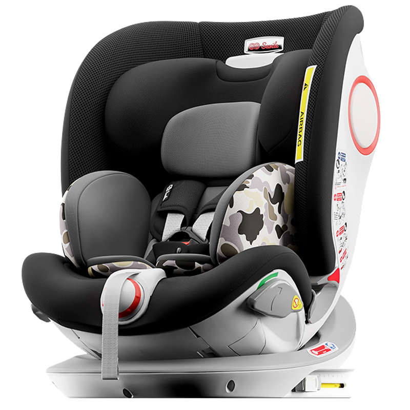 Savile 猫头鹰 妙转pro+升级款儿童座椅0-7岁360度旋转双向婴儿童宝宝汽车用 妙转 深空黑