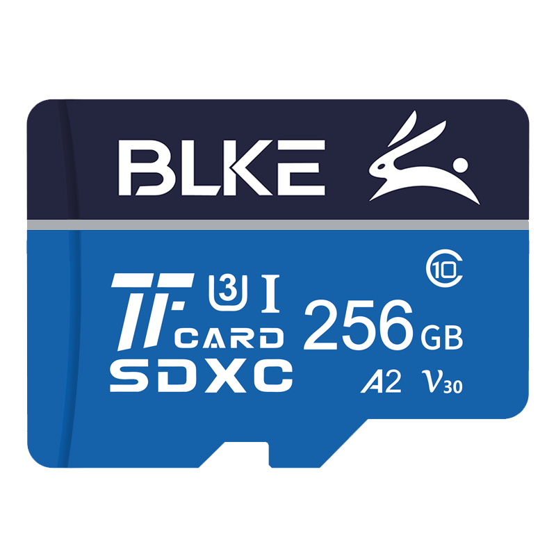 BLKE 适用于TF卡大疆无人机内存卡御mavic2/御mini/air2精灵p4高清4k存储卡microSD卡运动相机储存专用 256G U3无人机航拍专用内存卡 TF（Micro SD卡）
