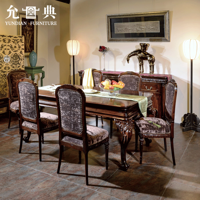 餐椅世纪经典实木餐椅欧式餐厅用靠背椅餐桌椅 花利木世纪经典餐椅