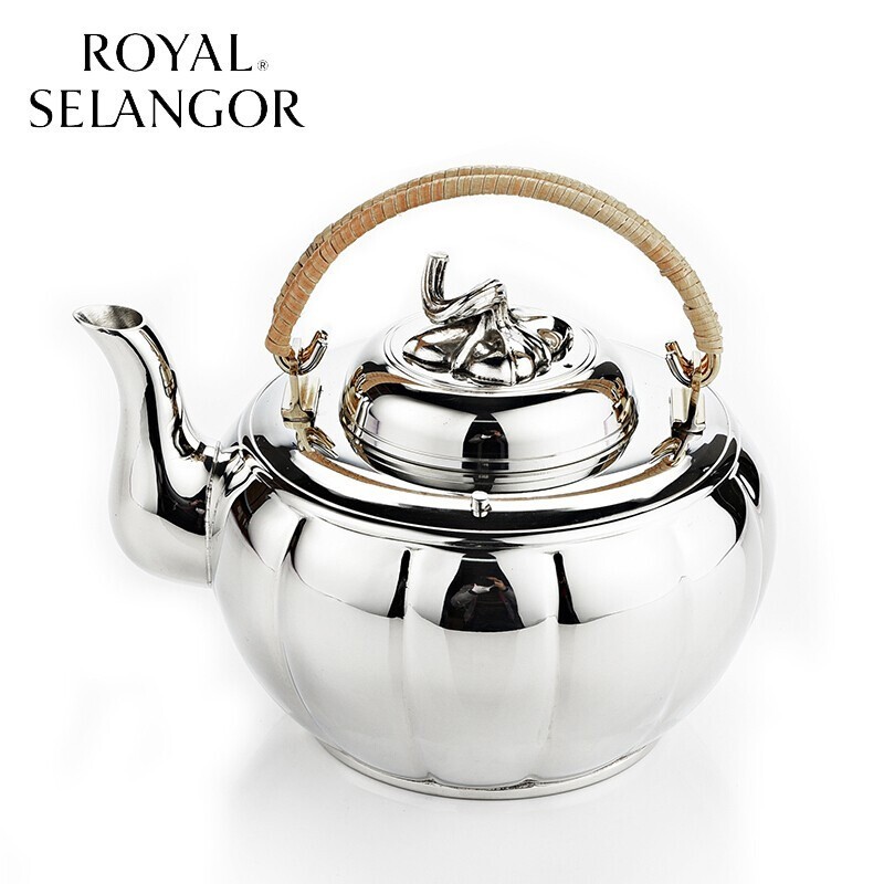 皇家雪兰莪金瓜茶壶小号 马来西亚进口手工茶具锡罐 015211r 金瓜茶壶