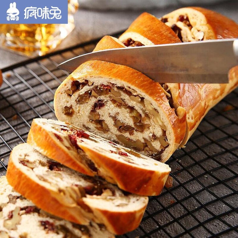 疯味兔(feng wei tu)全麦坚果仁大列巴面包500g俄罗斯