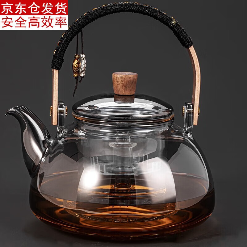 古德窑玻璃蒸煮壶茶壶触摸电陶炉加热套装家用办公煮茶烧水壶茶具套装 灰玻提梁玲珑壶怎么样,好用不?
