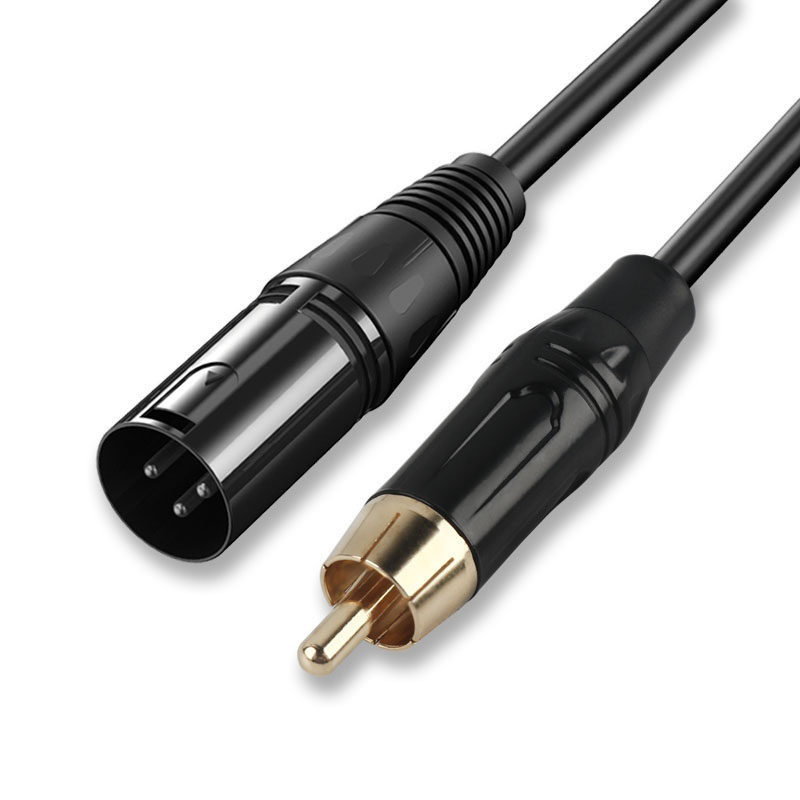 vobofiio莲花转卡农话RCA莲花av转卡侬公功放调音台筒音频线 卡农公转莲花公 1米