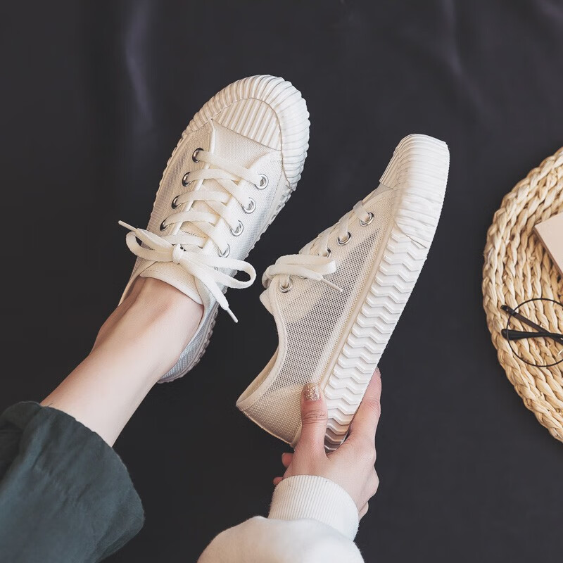 欣奕航夏季超火饼干帆布鞋女款2023新款秋季休闲板鞋布鞋轻便小白鞋