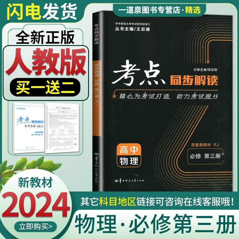 自选】2024版考点同步解读高中物理必修第三册必修三3高一二同步讲解练习讲练辅导书王后雄教材全解教辅练习册新高考
