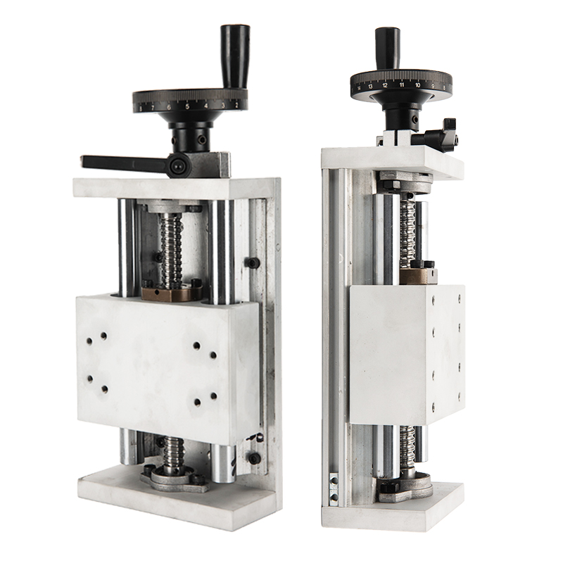 雅漫林手摇丝杆升降十字滑台手动导轨精密直线微调立式移动拖板重型