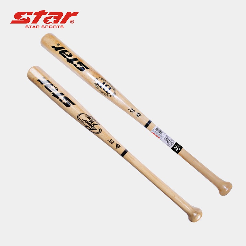 世达（star）WR250 棒球棒实木加厚实心橡胶木棒球棍车载防身 自然色 32英寸