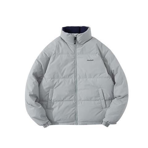 搭配2024年新款冬季套装三件套印花棉服情侣冬美式高 e27浅灰色外套款