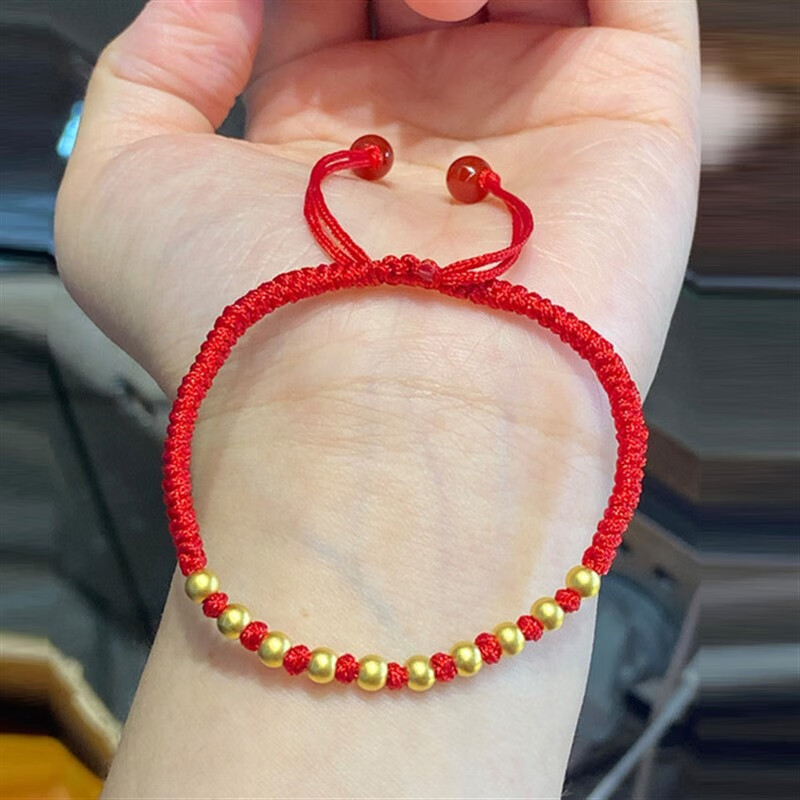 lfdosg老凤凰黄金999足金福气十全十美转运珠手链女黄金手串转运本命