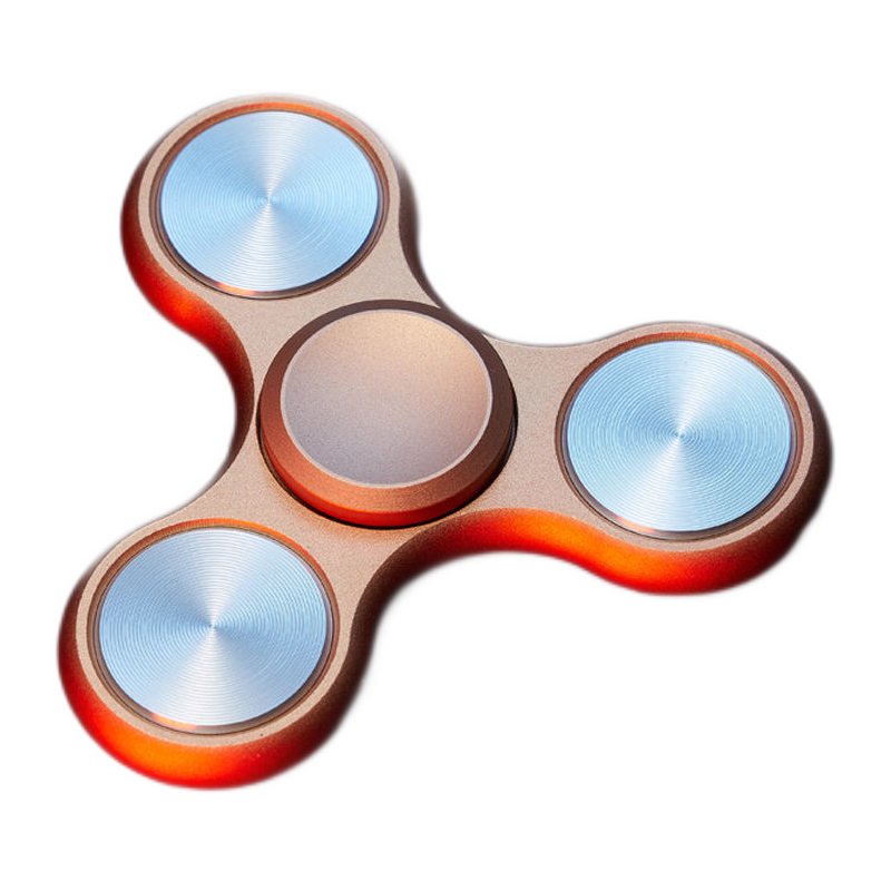 我思我梦 泄密者电影同款指尖陀螺手指陀螺金属三角减压合金三叶旋转 成人减压玩具 解压神器 圣诞节礼物 泄密者电影同款中国红