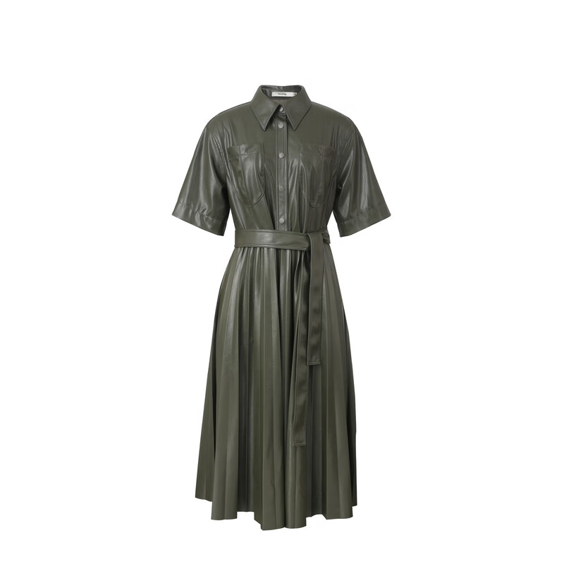 marisfrolg【新品】玛丝菲尔女装秋季新款百褶连衣裙acbw31946 绿色 s