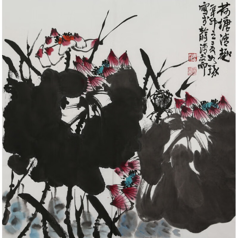 崔如琢字画名家精品写意花鸟四尺斗方国画纯手绘名人书画作品收藏纯