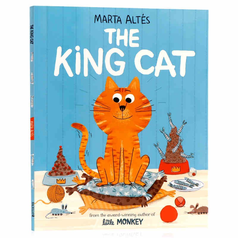 国王猫 英文原版绘本 the king cat 儿童友谊情商培养绘本 艺术培养