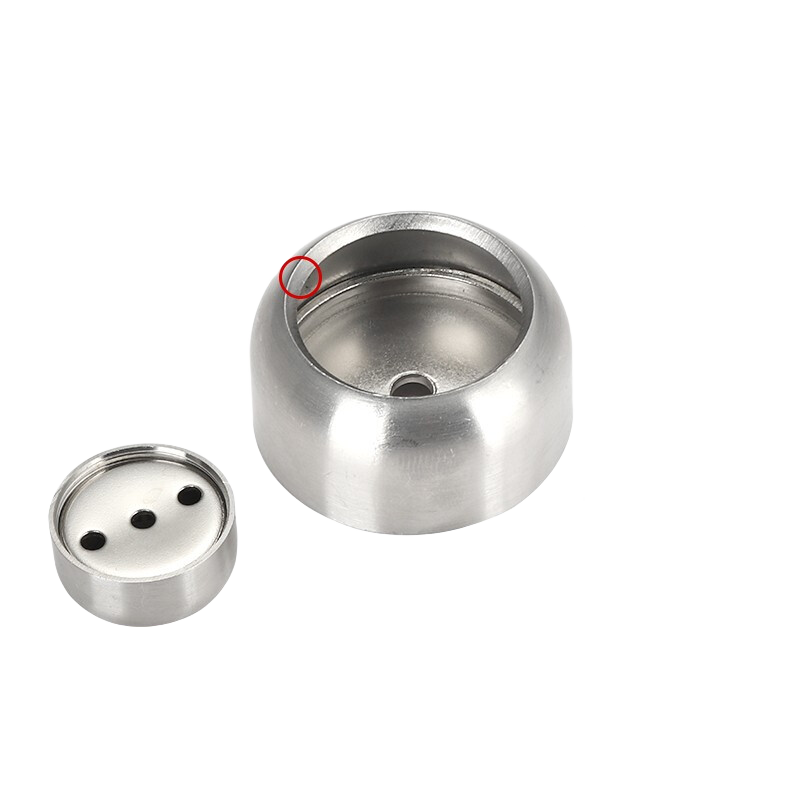 雅利達不銹鋼陽(yáng)臺圓管晾衣桿衣柜掛衣桿固定底座重型高腳法蘭座管座吊頂 球形法蘭座25MM（一付價(jià)）