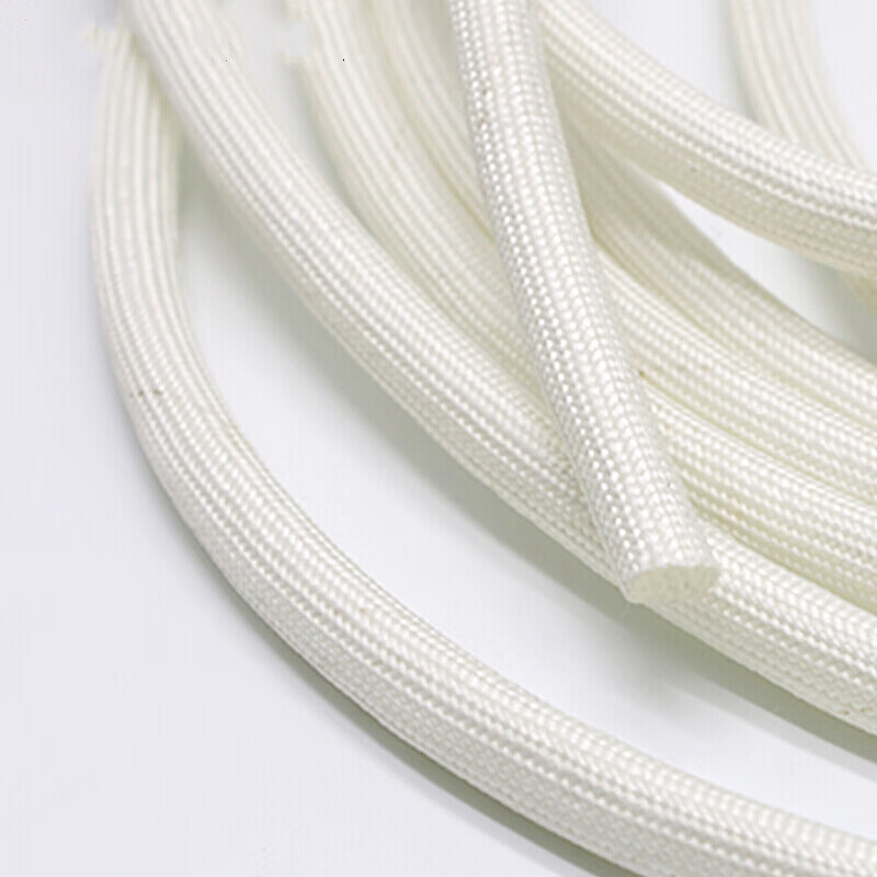 玻璃纤维电线护套管阻燃绝缘套管玻纤管黄腊管 直径1mm 200米/卷 白色