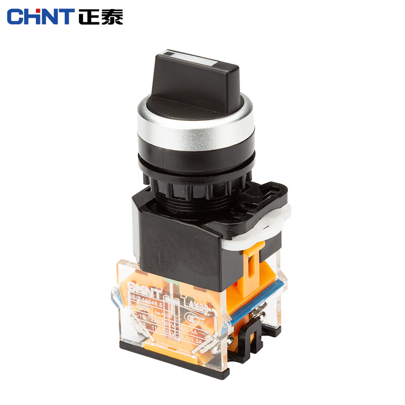 正泰(chnt)lay39b-la38-20x/33-bl旋钮开关三位复位 黑色