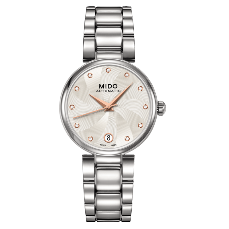 美度（MIDO）瑞士手表 贝伦赛丽系列 多娜 真钻 时尚优雅 机械钢带女表
