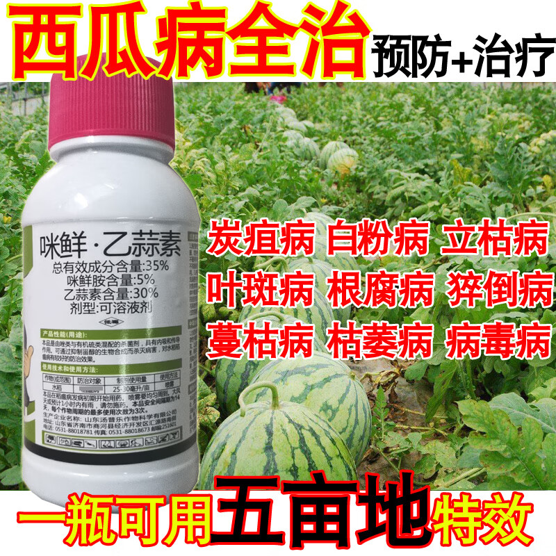 西瓜杀菌剂白粉病炭疽病枯萎病蔓枯病叶斑病全治根腐病甜瓜 150ml