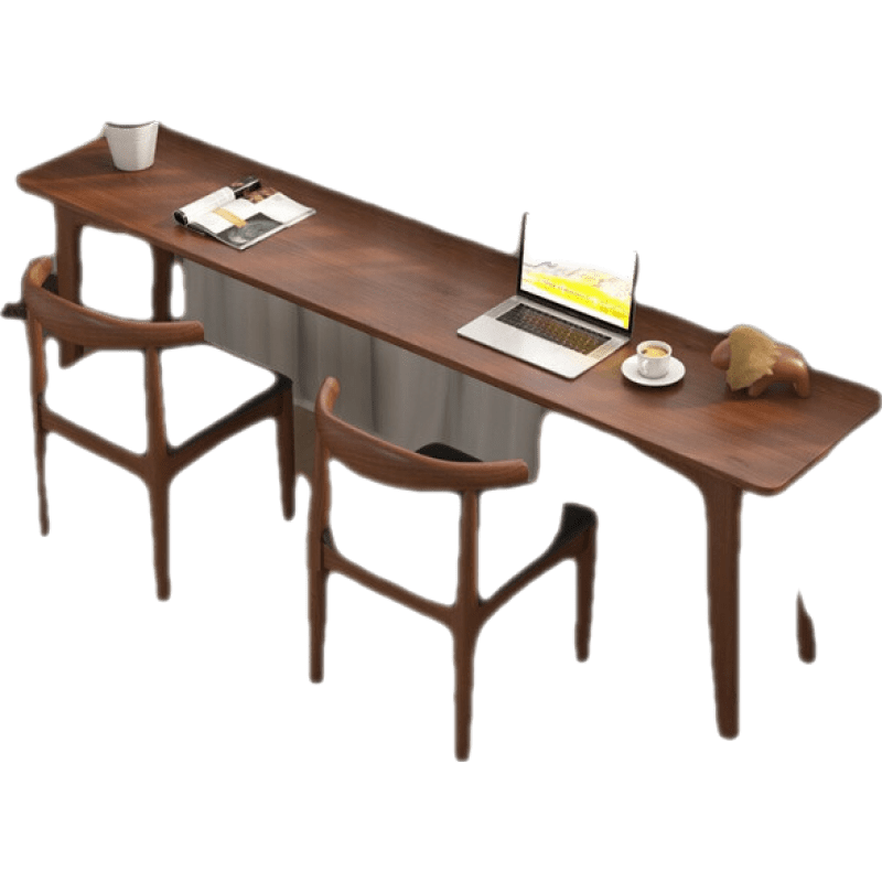 实木窄长条桌子卧室窗靠墙桌设计办公电脑桌一字工作台 松木:120*40*75厚3cm