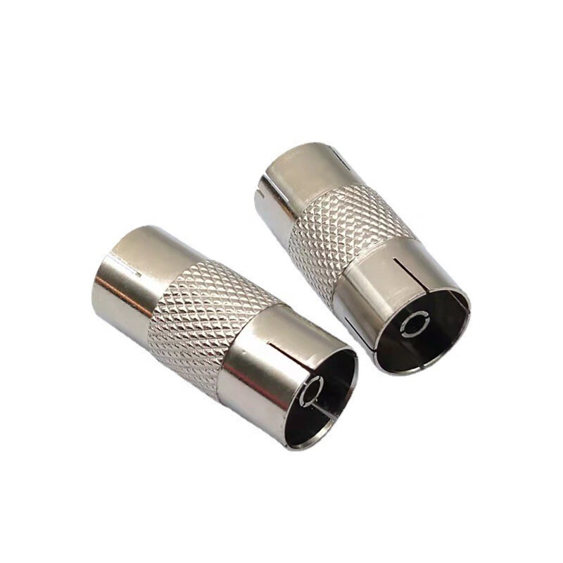 尘土 有线电视转接头f头英制rf转tv公tv母机顶盒转换头f公f母三通四通