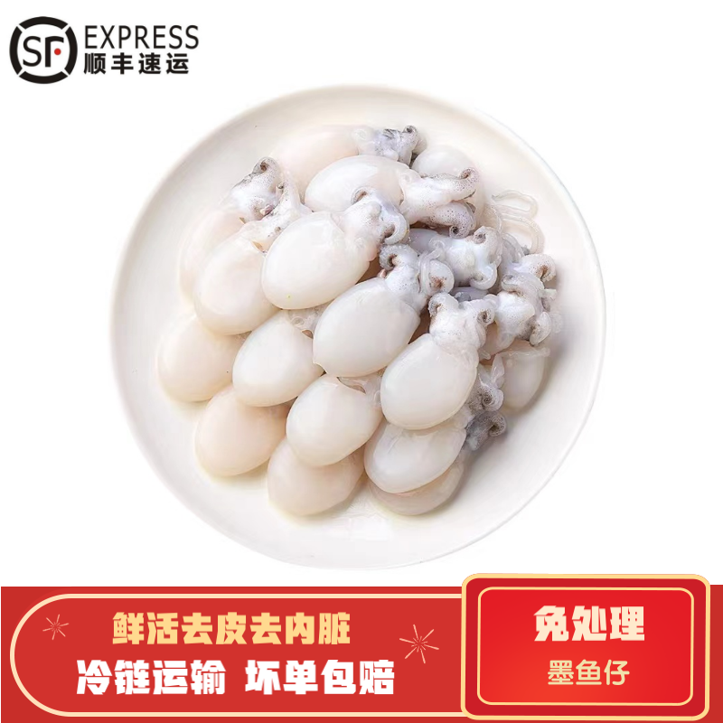 碧浔泽畔 鲜活冷冻墨鱼仔生鲜冰鲜 海兔子 新鲜籽乌 海鲜水产 中号