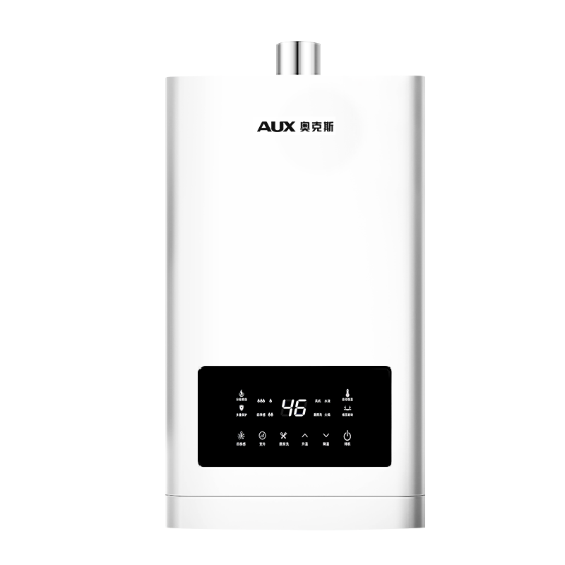 奥克斯（AUX）燃气热水器恒温强排式速热洗澡家用燃气智能变升水气双调多重安全防护 13升天然气|变频恒温|智能变升|装阳台厨房