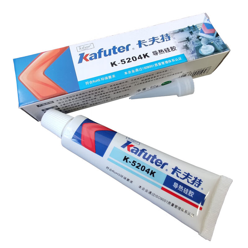 卡夫特（kafuter）K-5204K 导热硅胶 导热系数1.6散热胶铝基板固定胶 80g/支